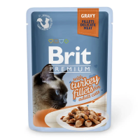Влажный корм Premium Brit Delicate Fillets для кошек из филе индейки в соусе