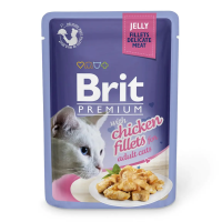 Влажный корм Premium Brit Fillets для кошек из филе курицы в желе
