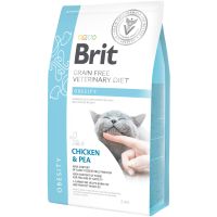 Сухой корм VetDiets Brit Grain Free Obesity для кошек с лишним весом и ожирением с курицей и горохом