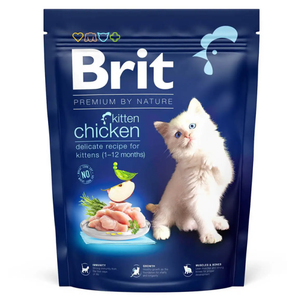 Сухой корм Premium Brit Kitten для котят от 1 до 12 месяцев с курицей