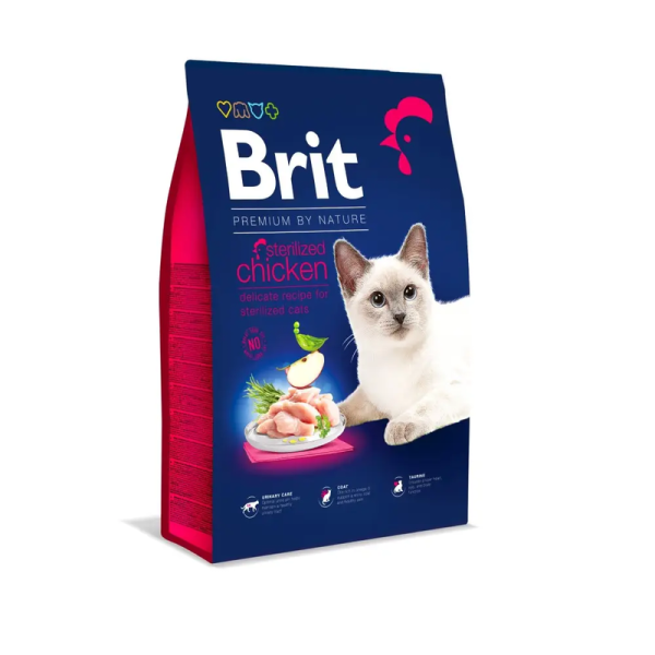 Сухий корм Premium Brit Sterilised для стерилізованих котів з куркою