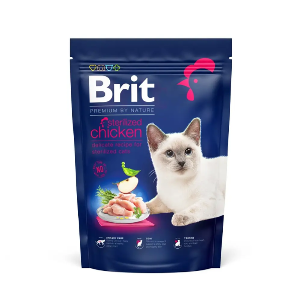 Сухой корм Premium Brit Sterilised для стерилизованных кошек с курицей