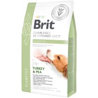 Сухий корм VetDiets Brit Grain Free Diabetes для собак з цукровим діабетом з індичкою та горохом