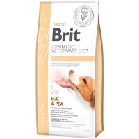 Сухой корм VetDiets Brit Grain Free Hepatic для собак с болезнью печени с яйцом, горохом, бататом и гречкой