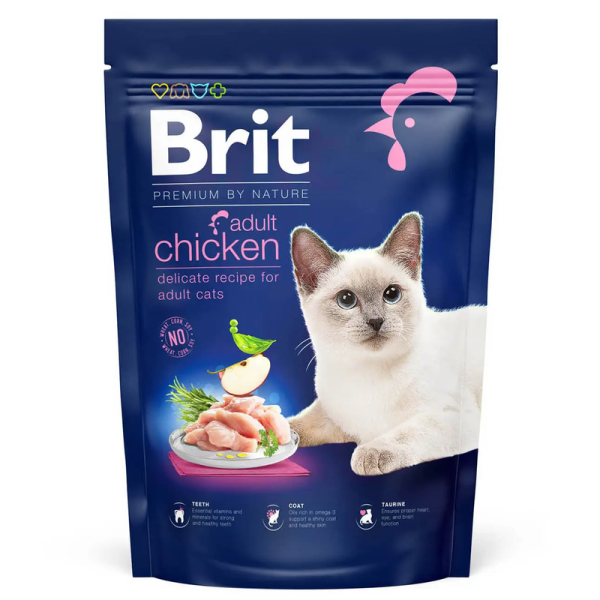 Сухой корм Premium Brit Adult для взрослых кошек с курицей