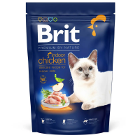 Сухой корм Premium Brit Indoor для взрослых домашних кошек с курицей