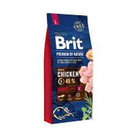 Сухой корм Premium Brit Adult L для взрослых собак больших пород весом 25-45 кг с курицей