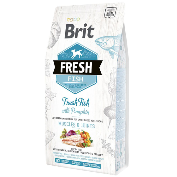 Сухий корм Care Brit Fresh Adult Large для дорослих собак великих порід з ефектом покращення мязів та суглобів з рибою та гарбузом