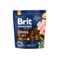 Сухой корм Premium Brit Adult M для взрослых собак средних пород весом 10-25 кг с курицей