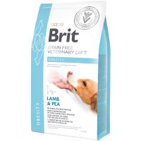 Сухой корм VetDiets Brit Grain Free Obesity для собак для коррекции веса беззерновой с ягненком, индейкой и горохом