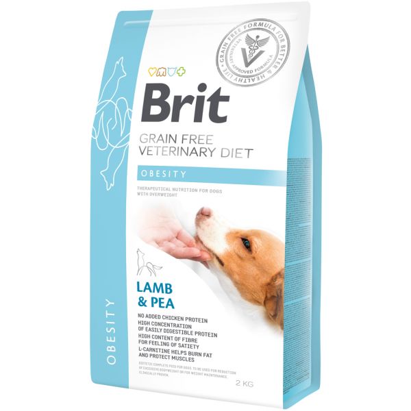 Сухий корм VetDiets Brit Grain Free Obesity для собак для корекції ваги беззерновий з ягням, індичкою та горохом