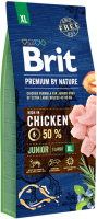 Сухой корм Premium Brit Junior XL для щенков и молодых собак гигантских пород от 1 до 30 месяцев весом 45-90 кг с курицей