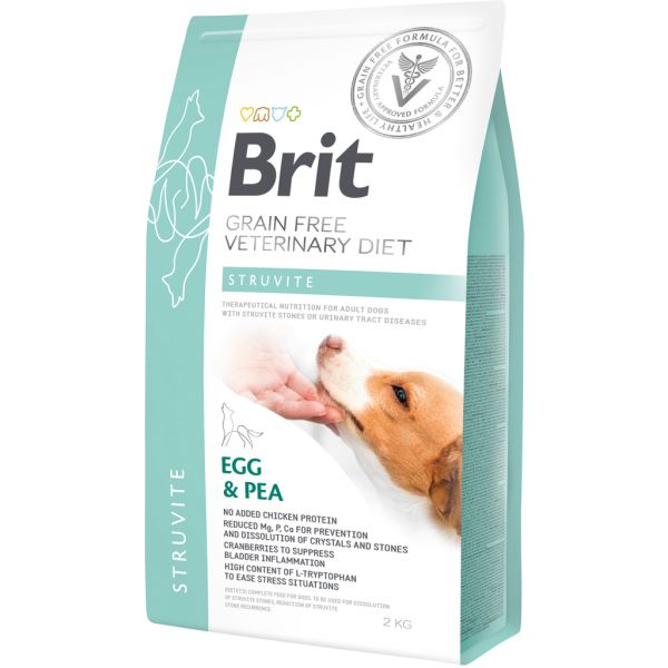 Сухий корм VetDiets Brit Grain Free Struvite для собак з сечокамяною хворобою з яйцем, індичкою, горохом та гречкою