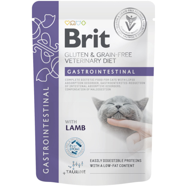 Влажный корм VetDiets Brit Grain Free Gastrointestinal для кошек со вкусом ягненка