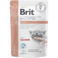 Влажный корм VetDiets Brit Grain Free Renal для кошек со вкусом лосося