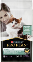 Сухой корм Pro Plan Purina Франция LiveClear Kitten для котят с эффектом уменьшения аллергенов на шерсти со вкусом индейки