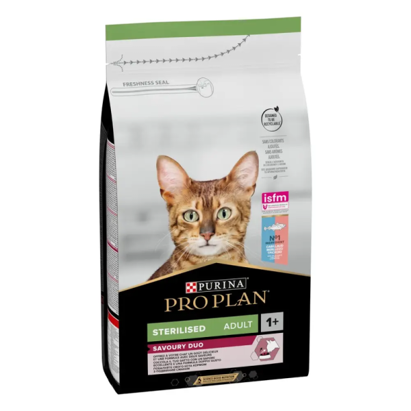Сухий корм Pro Plan Purina Франція Sterilised Duo для стерилізованих котів з тріскою та фореллю