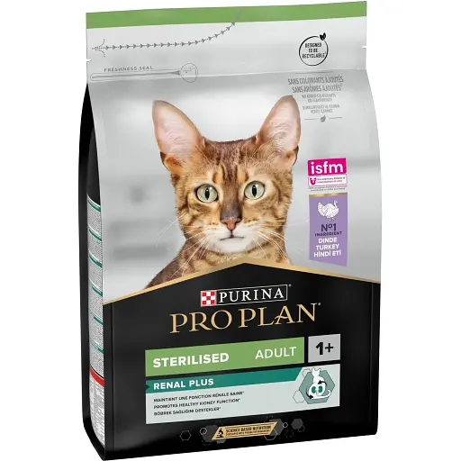 Сухой корм Pro Plan Purina Франция Sterilised для стерилизованных кошек с индейкой