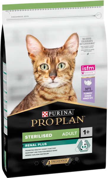 Сухой корм Pro Plan Purina Франция Sterilised для стерилизованных кошек с индейкой