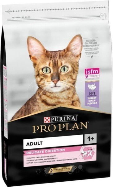 Сухой корм Pro Plan Purina Франция Delicate Digestion для кошек с чувствительным пищеварением с индейкой