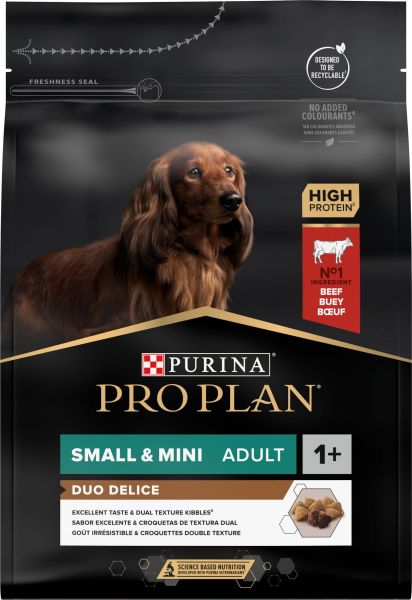 Сухой корм Pro Plan Purina Франция Small & Mini Duo Delice для собак малых и мини пород с говядиной