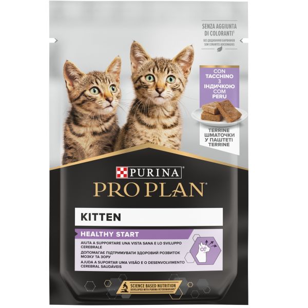 Влажный корм Pro Plan Purina Франция Kitten для котят с индейкой