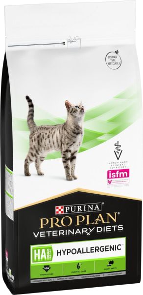 Сухой корм Pro Plan Purina Франция Veterinary Diets HA Hypoallergenic для кошек для снижения признаков ингредиентной непереносимости