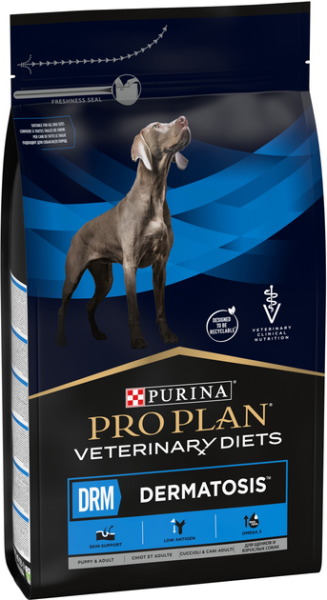 Сухой корм Pro Plan Purina Франция Veterinary Diets DRM Dermatosis для собак для поддержания функции кожи при дерматозах и чрезмерном выпадении шерсти