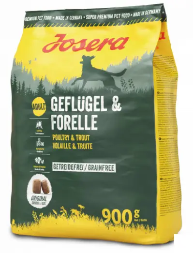 Сухой корм Josera Германия Dog Geflugel & Forelle с высоким содержанием протеина для собак