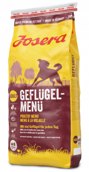 Сухий корм Josera Німеччина Dog Geflugel-Menu для собак легкозасвоюваний із смаком домашньої птиці