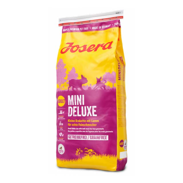 Сухий корм Josera Німеччина Dog MiniDeluxe для собак малих порід з чутливим травленням зі смаком ягня