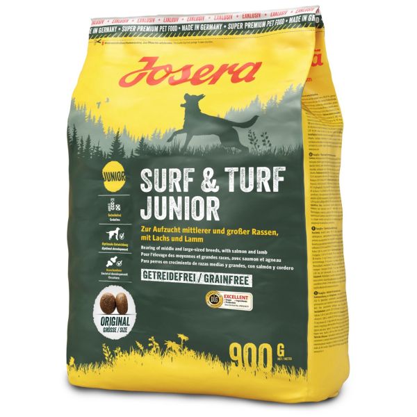 Сухой корм Josera Германия Surf & Turf Junior для щенков и юниоров средних и крупных пород собак с 6 недельного возраста