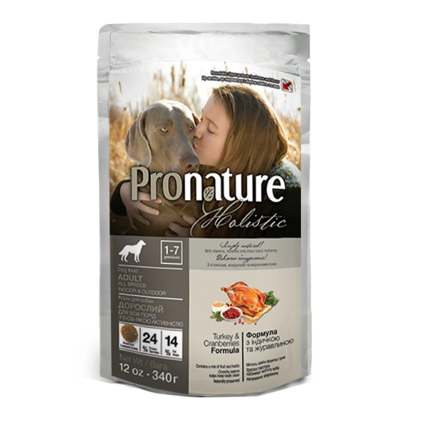 Сухий корм Pronature Канада Holistic для собак з індичкою та клюквою