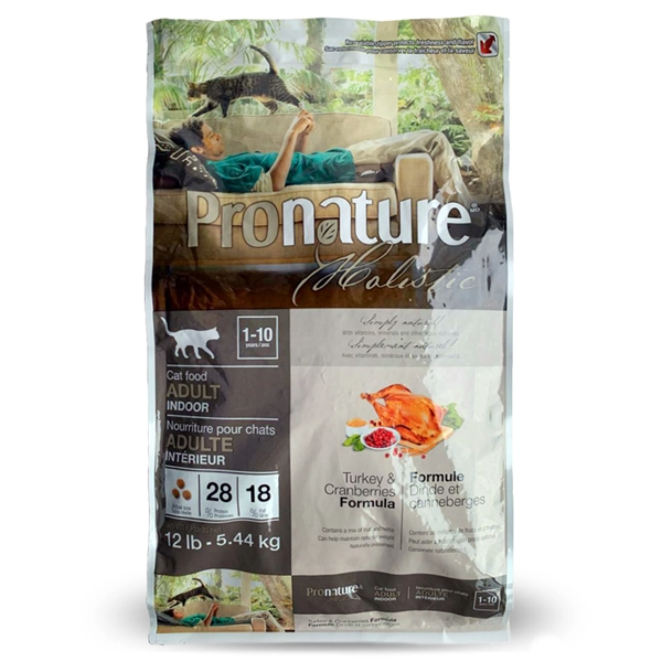 Сухой корм Pronature Канада Holistic для домашних кошек с индейкой и журавлиной