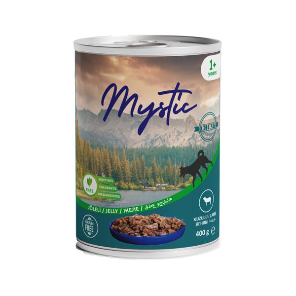 Вологий корм Mystic Туреччина для собак, шматочки ягнятини в желе
