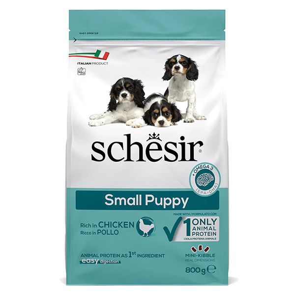 Сухий корм Schesir Італія Small Puppy для цуценят малих порід з куркою