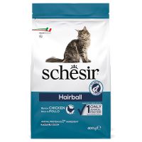 Сухой корм Schesir Италия Hairball для вывода шерсти и длинношерстных кошек с курицей
