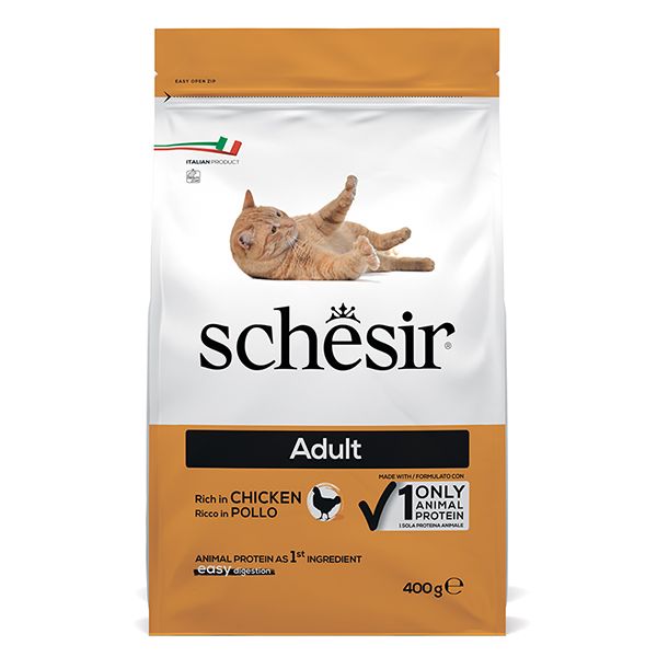Сухий корм Schesir Італія Adult для дорослих котів з куркою