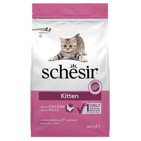 Сухий корм Schesir Італія Kitten для кошенят з куркою