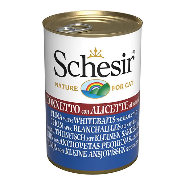 Вологий корм Schesir Італія для котів зі смаком тунця з анчоусами