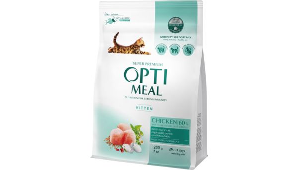 Сухой корм Optimeal Украина Kitten для котят с курицей