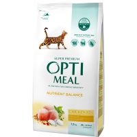 Сухий корм Optimeal Україна Cat Adult для дорослих котів з куркою