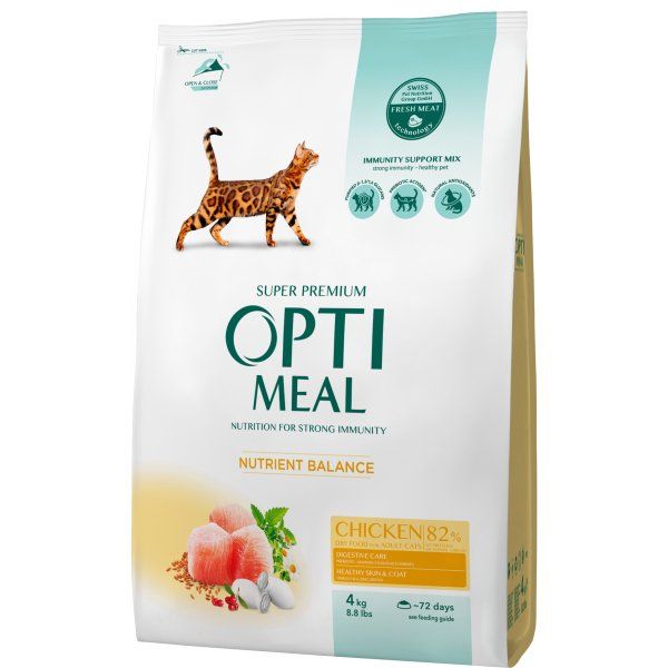 Сухой корм Optimeal Украина Cat Adult для взрослых кошек с курицей