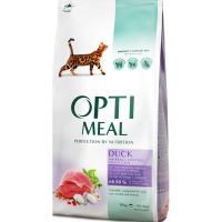 Сухой корм Optimeal Украина Cat Adult Hairball Control для взрослых кошек для вывода шерсти с уткой