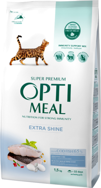 Сухий корм Optimeal Україна Cat Adult для дорослих котів з тріскою