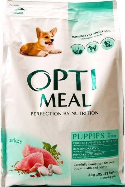 Сухой корм Optimeal Украина Puppies для щенков всех пород с индейкой