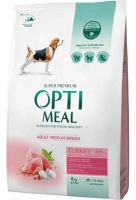 Сухой корм Optimeal Украина Dog Adult Medium для взрослых собак средних пород с индейкой