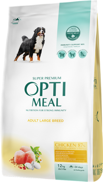 Сухой корм Optimeal Украина Dog Adult Maxi для взрослых собак больших пород с курицей