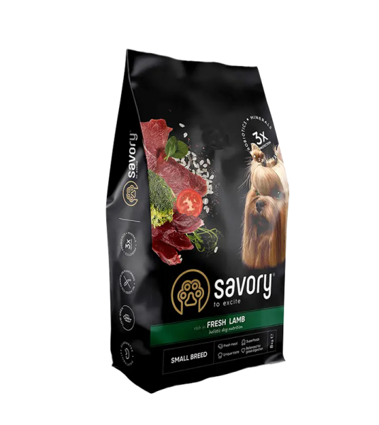 Сухой корм Savory Чехия для собак гурманов малых пород со свежим ягненком