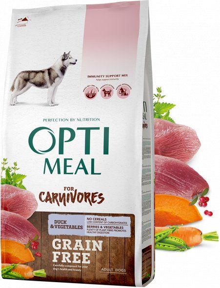 Сухий корм Optimeal Україна Dog Adult Grain Free беззерновий для дорослих собак усіх порід з качкою та овочами